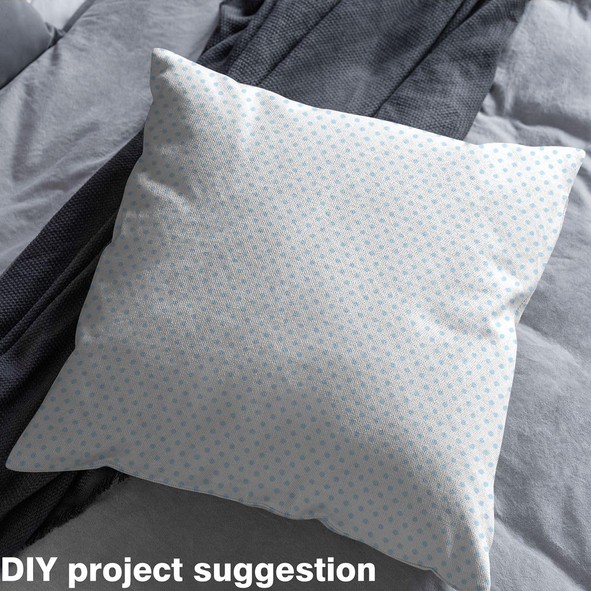 Blaue Punkte Stoffe zum Nähen 920x150cm | Blau Weiß DIY Stoffe zum Nähen ,Polkadot Dekostoff Polyester Handwerken Nähen Stoff