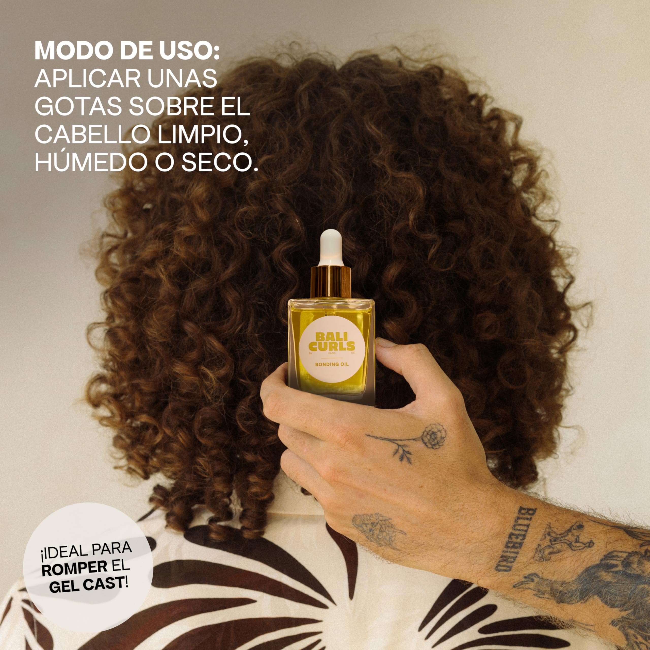 BALI CURLS Bonding Oil 30 ml - Aceite hidratante ligero sin siliconas para cabello rizado
