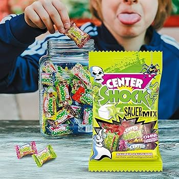 Amazon.com : Center SHOCK bubble gum sour candies ( Variety