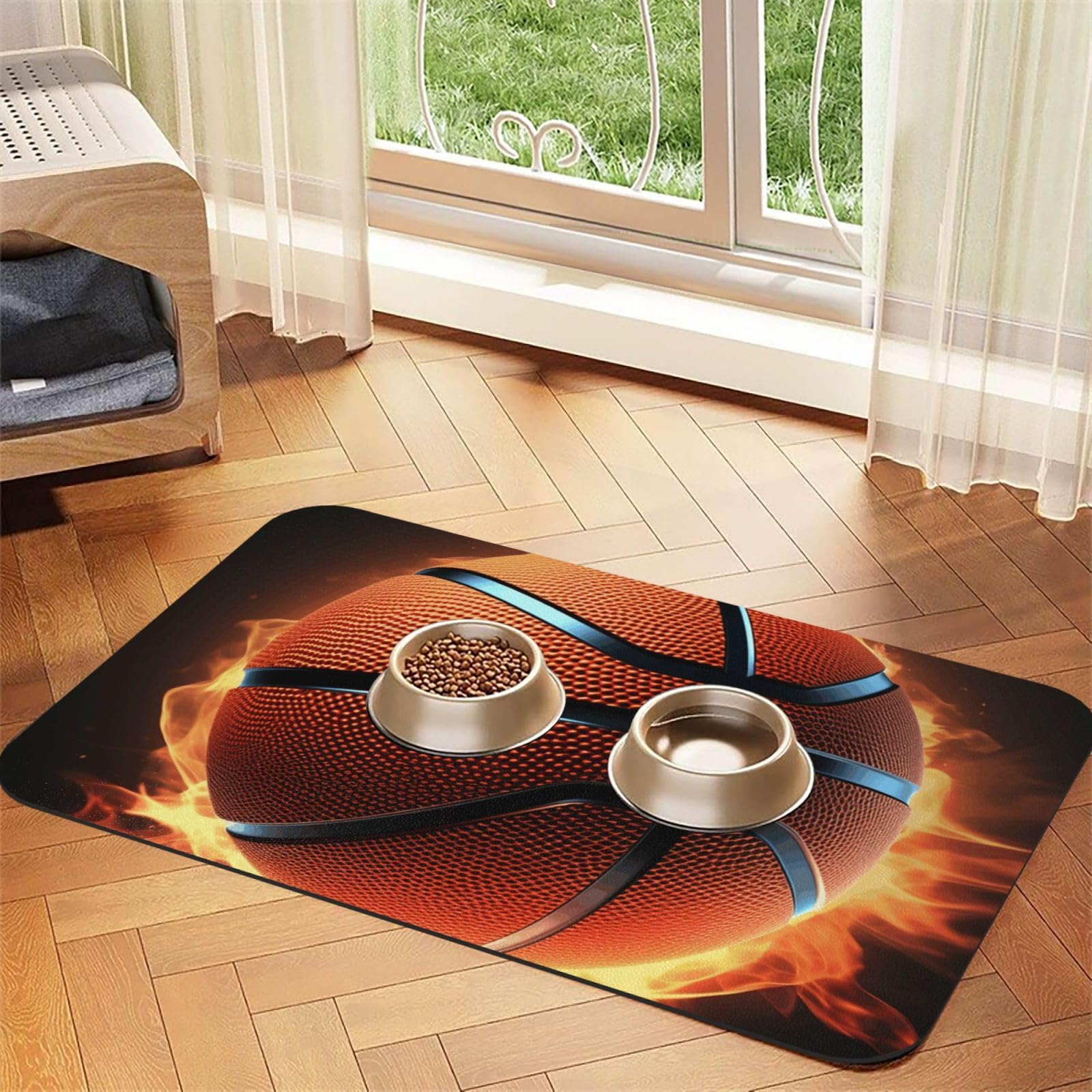 Tapis nourriture chien anti-dérapant pour stopper les éclaboussures