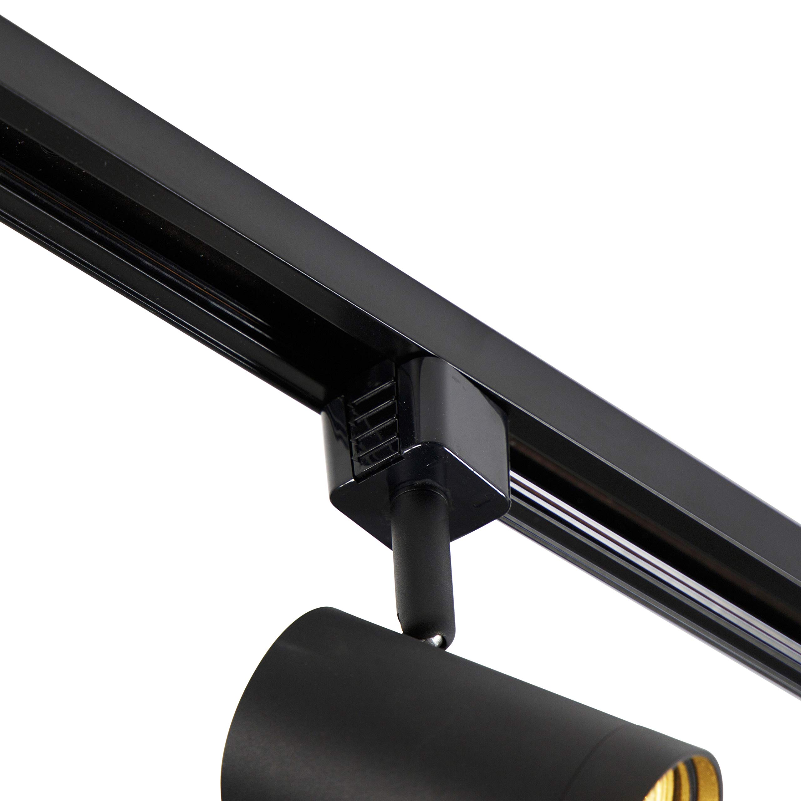 QAZQA Moderno sistema de carril monofásico con 10 focos negro - Jeana Aluminio/Acero/Plástico Alargada Adecuado para LED Max. 10 x 50 Watt