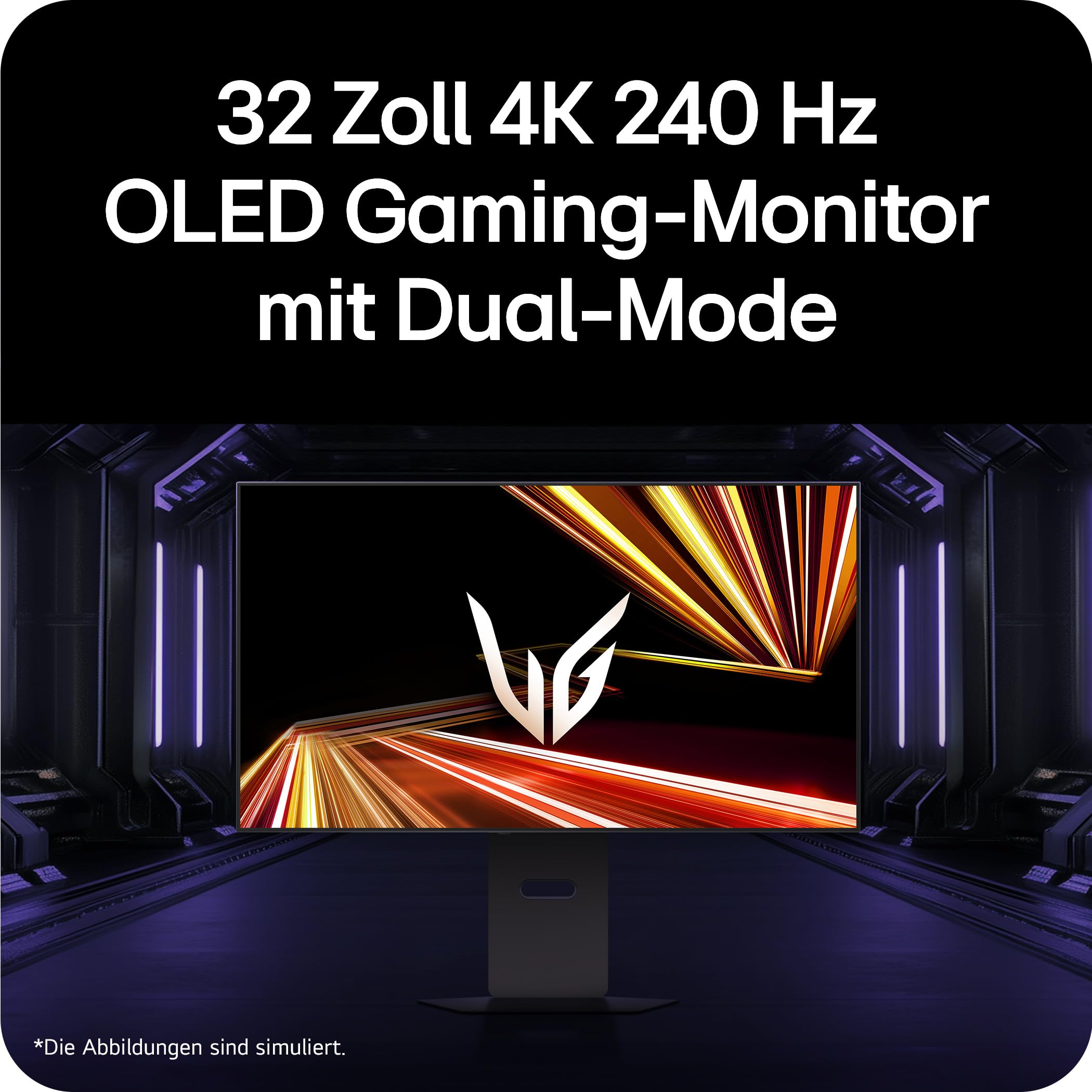 LG Ultragear™ 32GX870A-B 32 Zoll 4K UHD OLED Gaming-Monitor, 240Hz/480Hz, 0,03ms, DisplayHDR True Black 400, AMD FreeSync Premium Pro, 1x USB-C (90W), 2X HDMI 2.1, 1x DisplayPort 2.1, Schwarz
