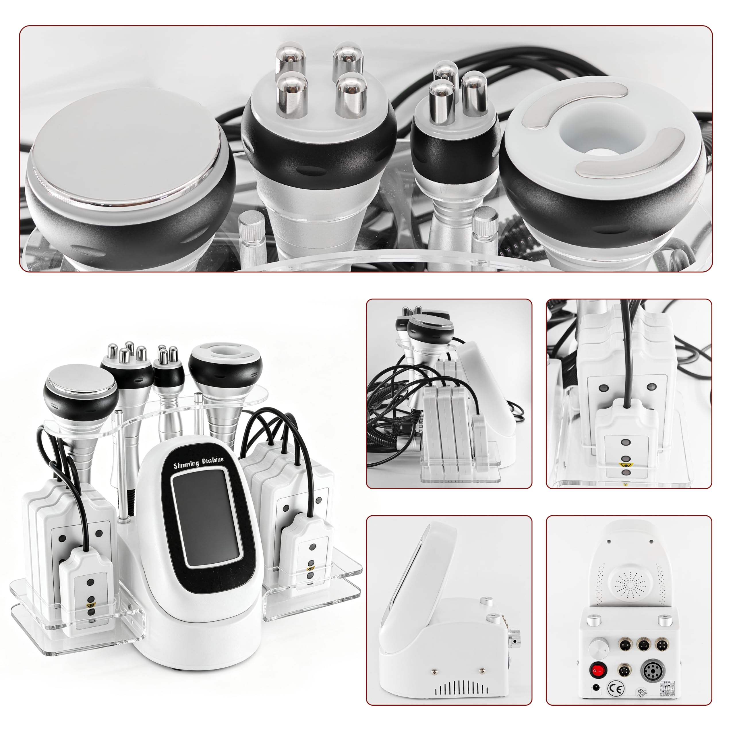 Elitzia 5 in 1 Body Sculpting Machine Skin Tightening for Home & Salon Use with 40K Cavitation, RF, Vacuum RF, Lipo Laser Pads Multifunctional Beauty Device Fullbody Contouring ETLW202T