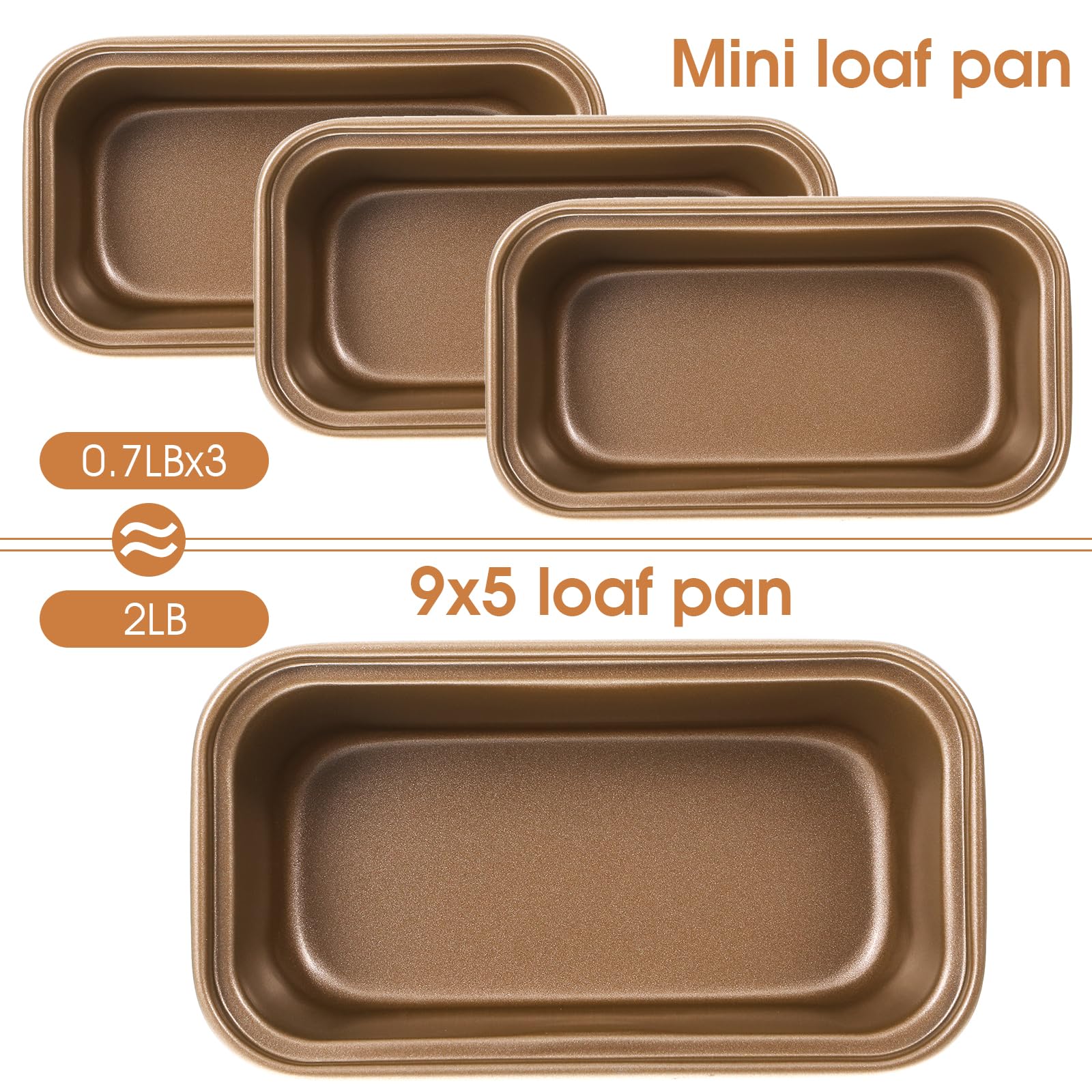 Lemecima 12 mini teglie antiaderenti per cuocere il pane, piccole teglie per pane alla banana, 15,5 x 8,4 x 5,3 cm, antiaderente, in acciaio al carbonio, per forno e cottura