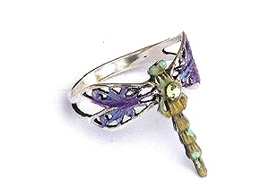 Enchanted Dragonfly .925 Sterling Silver Ring, A Touch of Whimsy