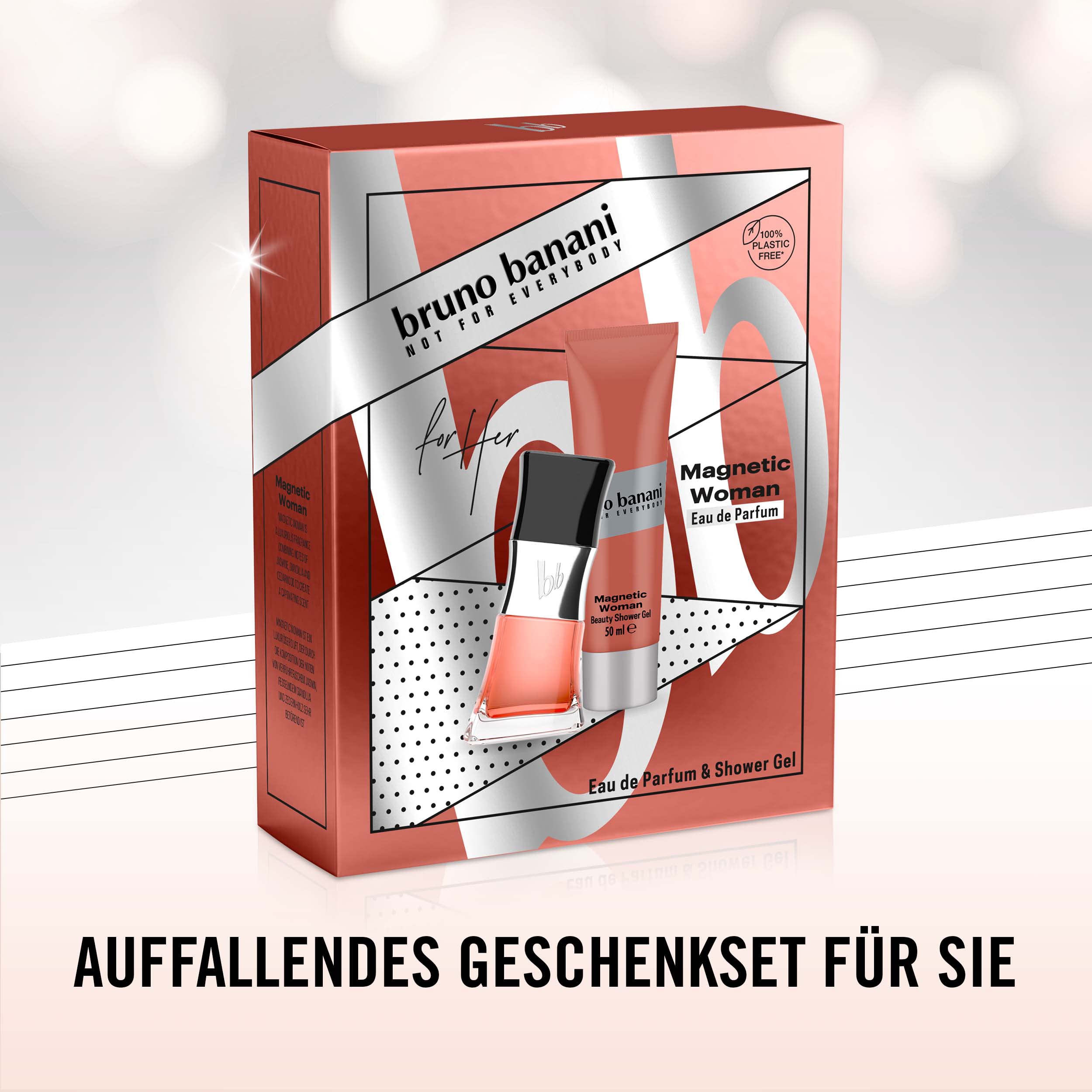 bruno banani Geschenkpackung MAGNETIC Woman Eau de Parfum 30ml + Duschgel 50ml