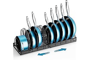 Expandable Pots and Pans Organizer Pot Rack for Kitchen Cabinets