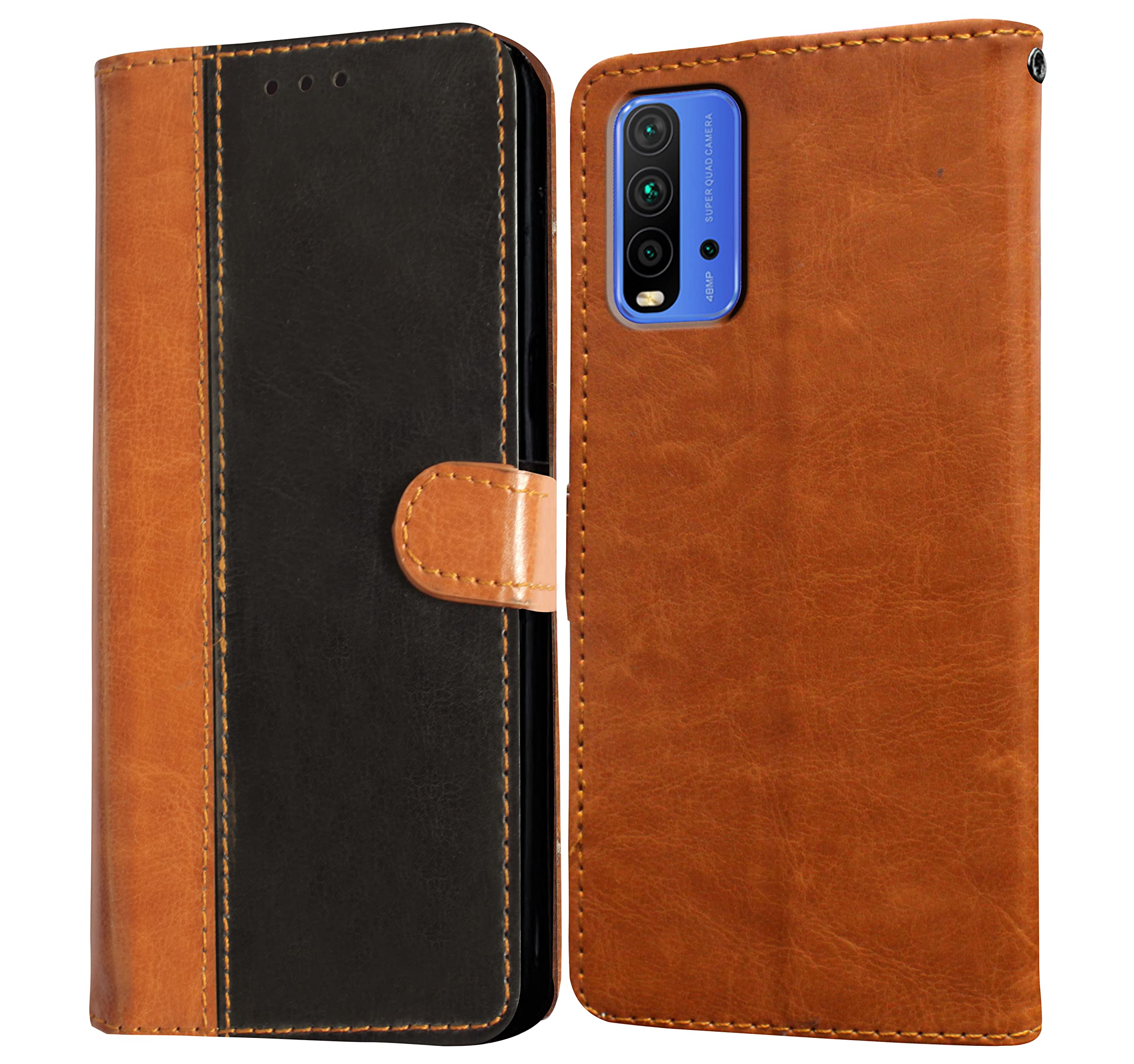 Amazon Brand- Solimo Flip for Mi Redmi 9 Power (Leather_CamelBlack) (B0BHV2DRF7) Amazon Price History, Amazon Price Tracker