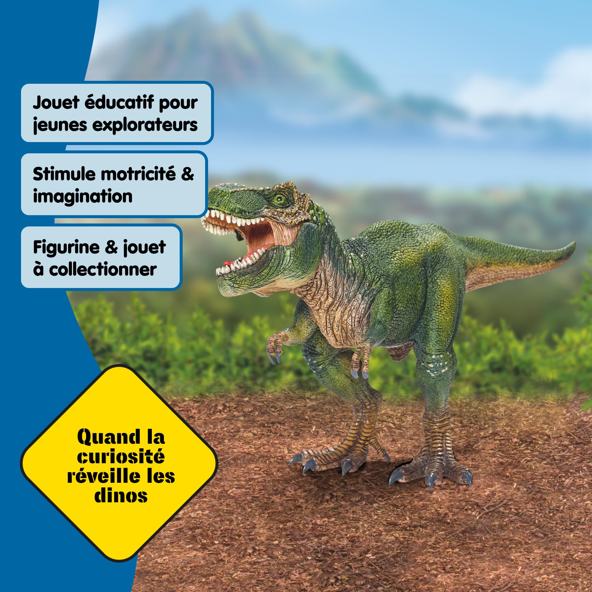 Schleich Dinosaure Tyrannosaurus Rex 14525 Figurine réaliste mâchoire Mobile Jouet dès 3 Ans 28 x 10 x 14 cm