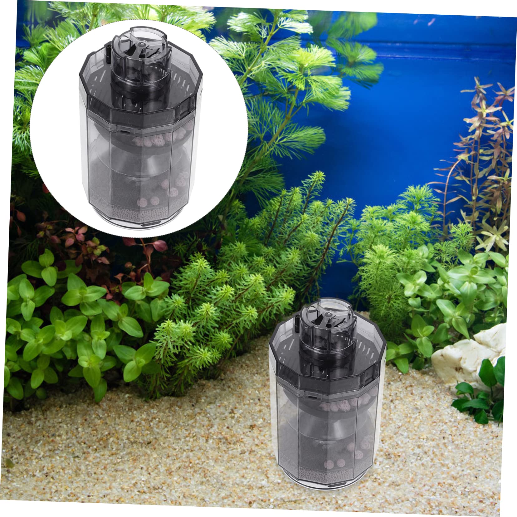 Housoutil 3 Stücke Fisch Aquarium Floss Reiniger Flasche Aquarium Pumpe Batterie Pumpe Aquarium Unterdrückung Wasser Minen Abs Grau
