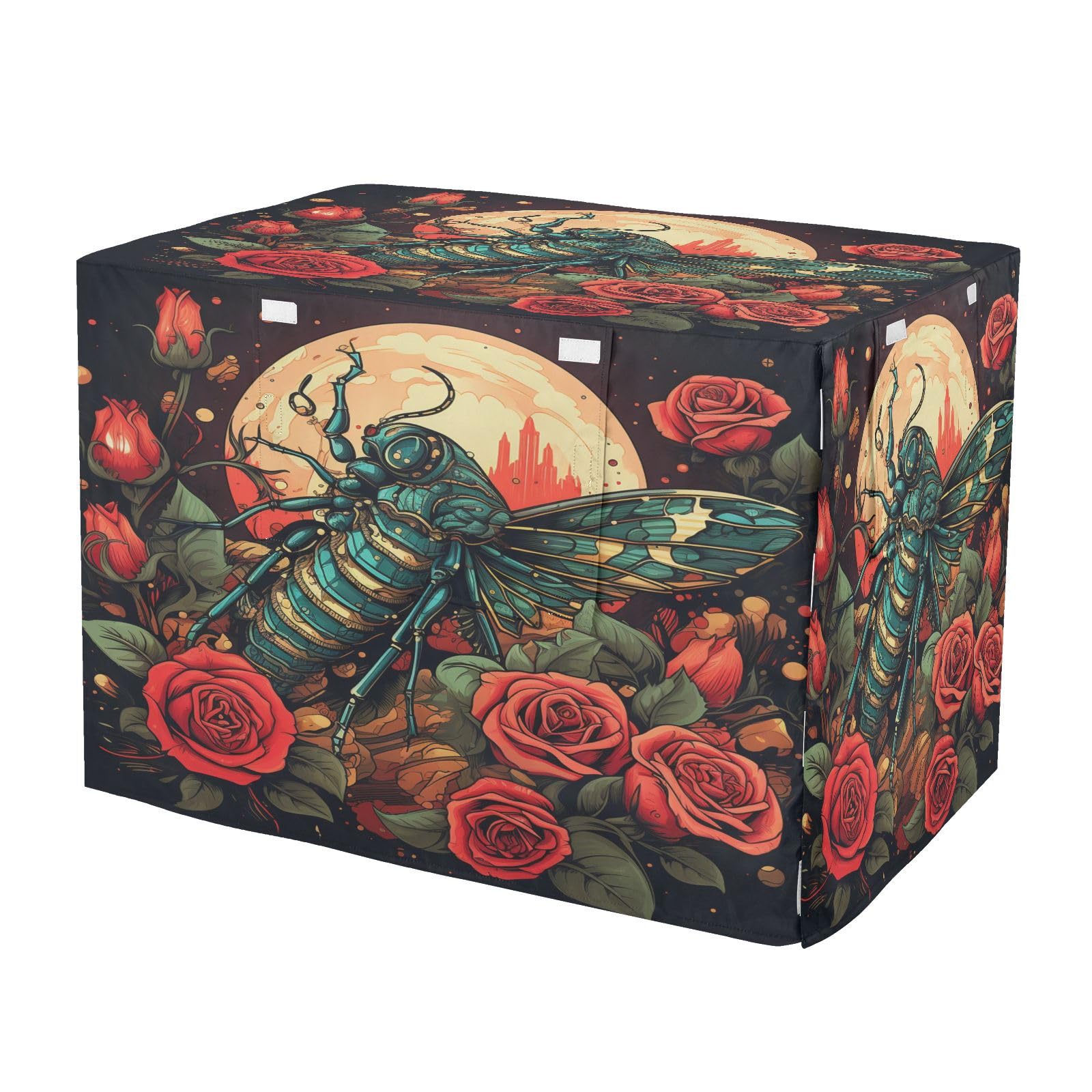 Housse imperméable cage chien et chat motif lune rose pour intérieur et extérieur