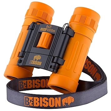 BeBison Zoom & Focus Binoculars ?�� Play 8x21 Spy Binoculars for Kids and Adults ?�� Compact Bird Watching Explorer Shockproof Binoculars ?�� Premium Educational & Long range Binoculars for Nature Discovery