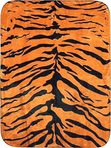 Everything Comfy - Manta decorativa con estampado de tigre, 30 x 40 pulgadas, color naranja