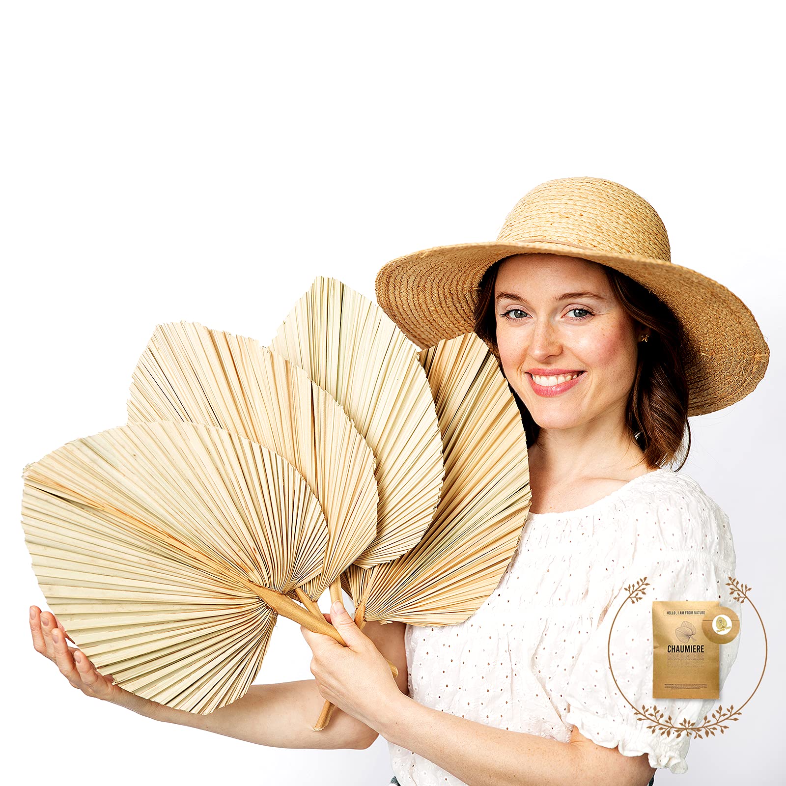 Chaumiere Extra Large 4Pcs Dried Palm Leaves