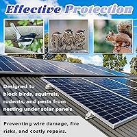 Vista 6 de PROLEE Protector de Pájaros para Panel Solar de 6 Pulgadas X 100 Pies, Protector Contra Bichos Antioxidante con 100 Clips Sujetadores, Malla