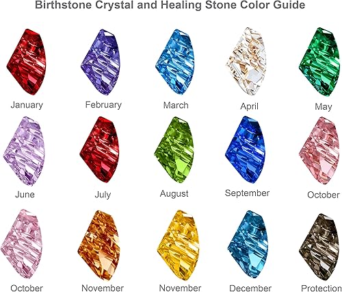 Miniatura 7 de Leafael Wish Stone Link Charm Bracelet with Birthstone Crystals, Rose Gold Plated or Silver-tone, 7"+2"