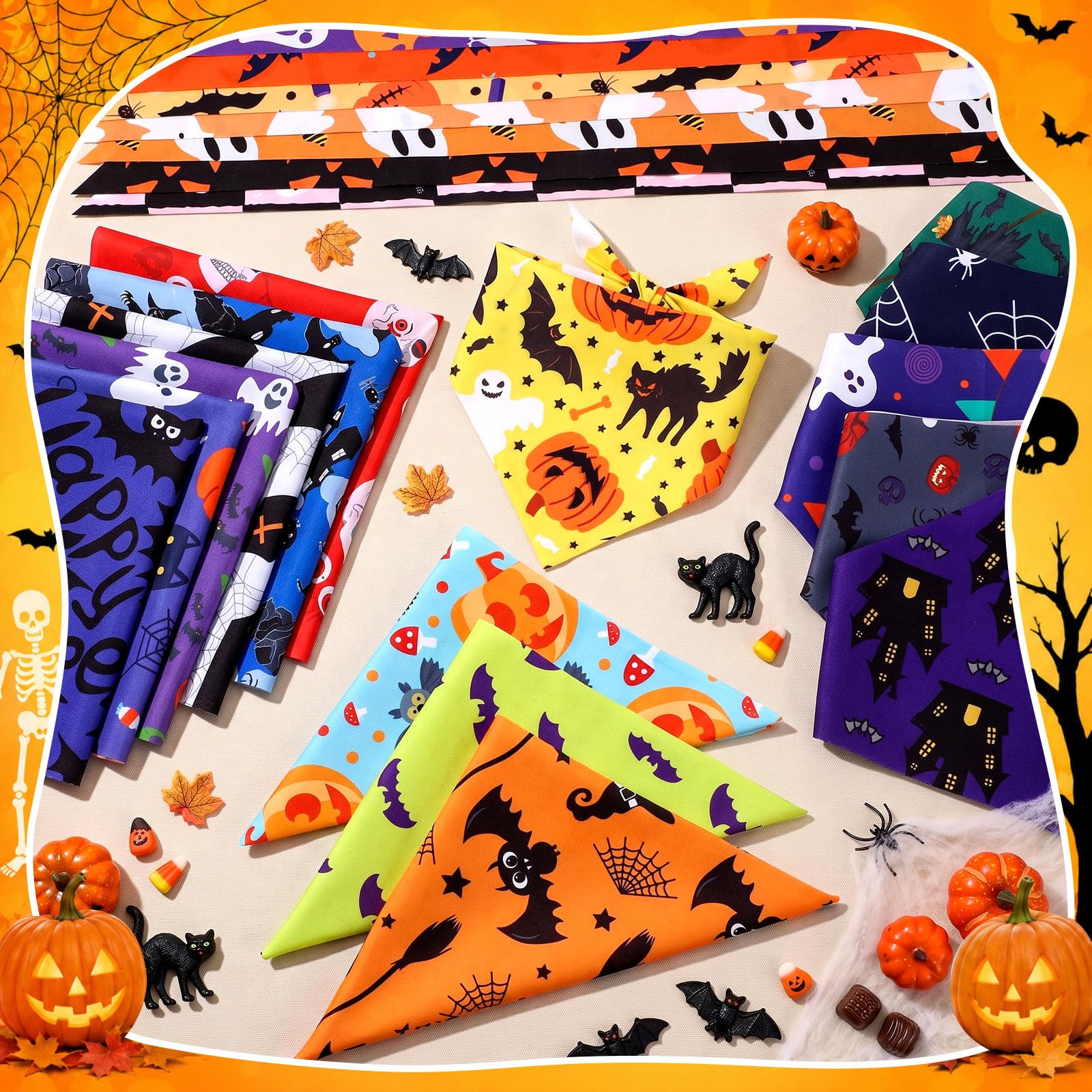 Chicingyou Bandane per cani, 180 pezzi, per Halloween