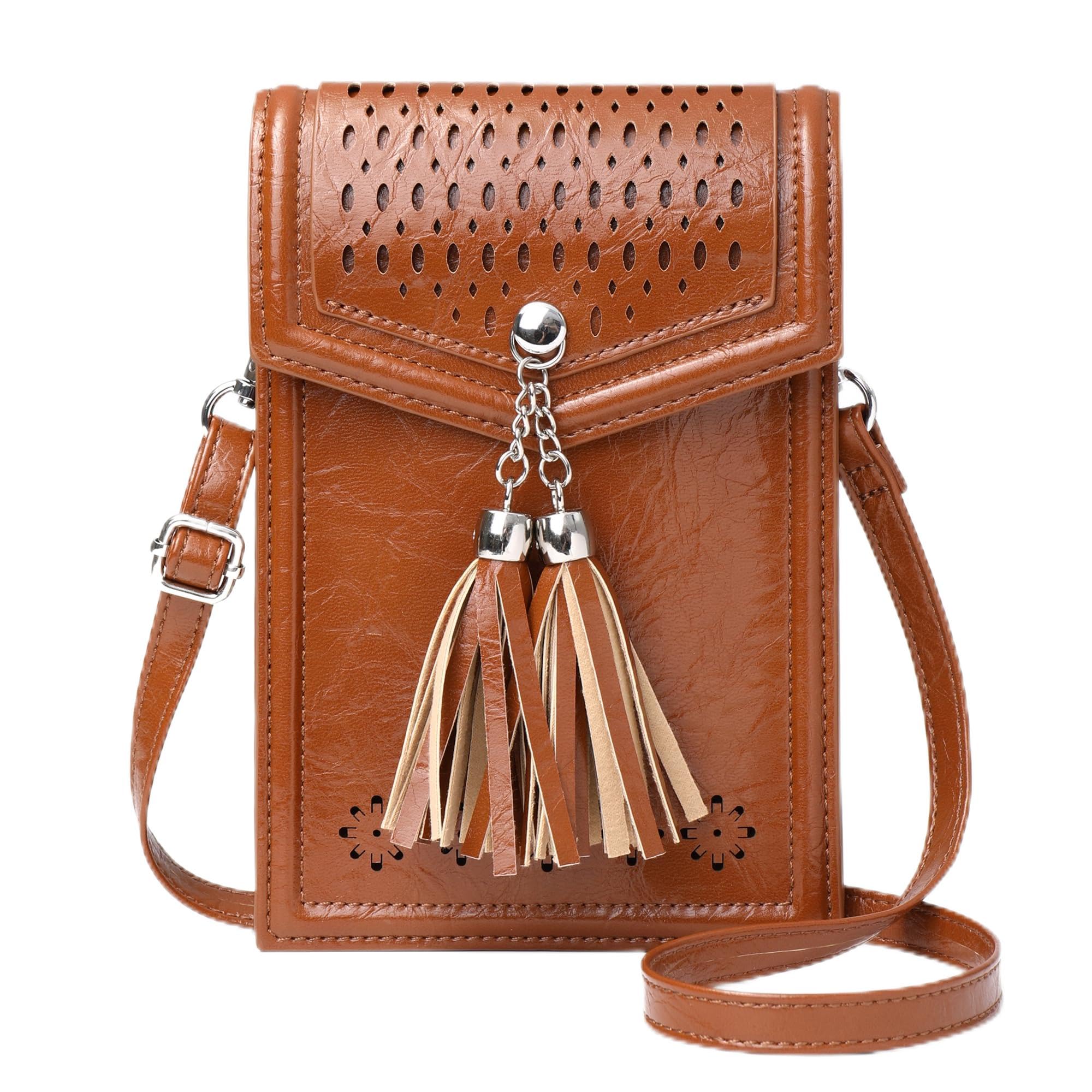 seOSTO Womens Small Crossbody Bag For Woman, Tassel Wallet Purse，Gifts For Teenage Girls