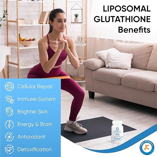 Miniatura 3 de Keka Naturals Cápsulas blandas de glutatión liposomal de 2400 MG, absorción máxima, forma activa reducida de L-glutatión (GSH), con ácido