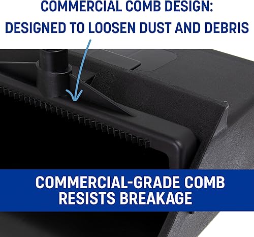Miniatura 6 de Carlisle FoodService Products Duo-Pan - Recogedor vertical con yugo dentado para el hogar, restaurantes, cocina, vestíbulo y oficina, plástico, 30