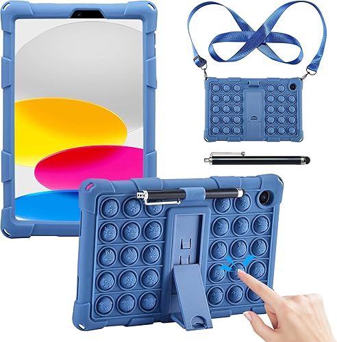 Para TCL TAB 8 Plus 9138S/TAB 8 WiFi 9132X/TAB 8 LE 9137W Funda para tableta, amigable con los niños, cubierta de correa de hombro con soporte
