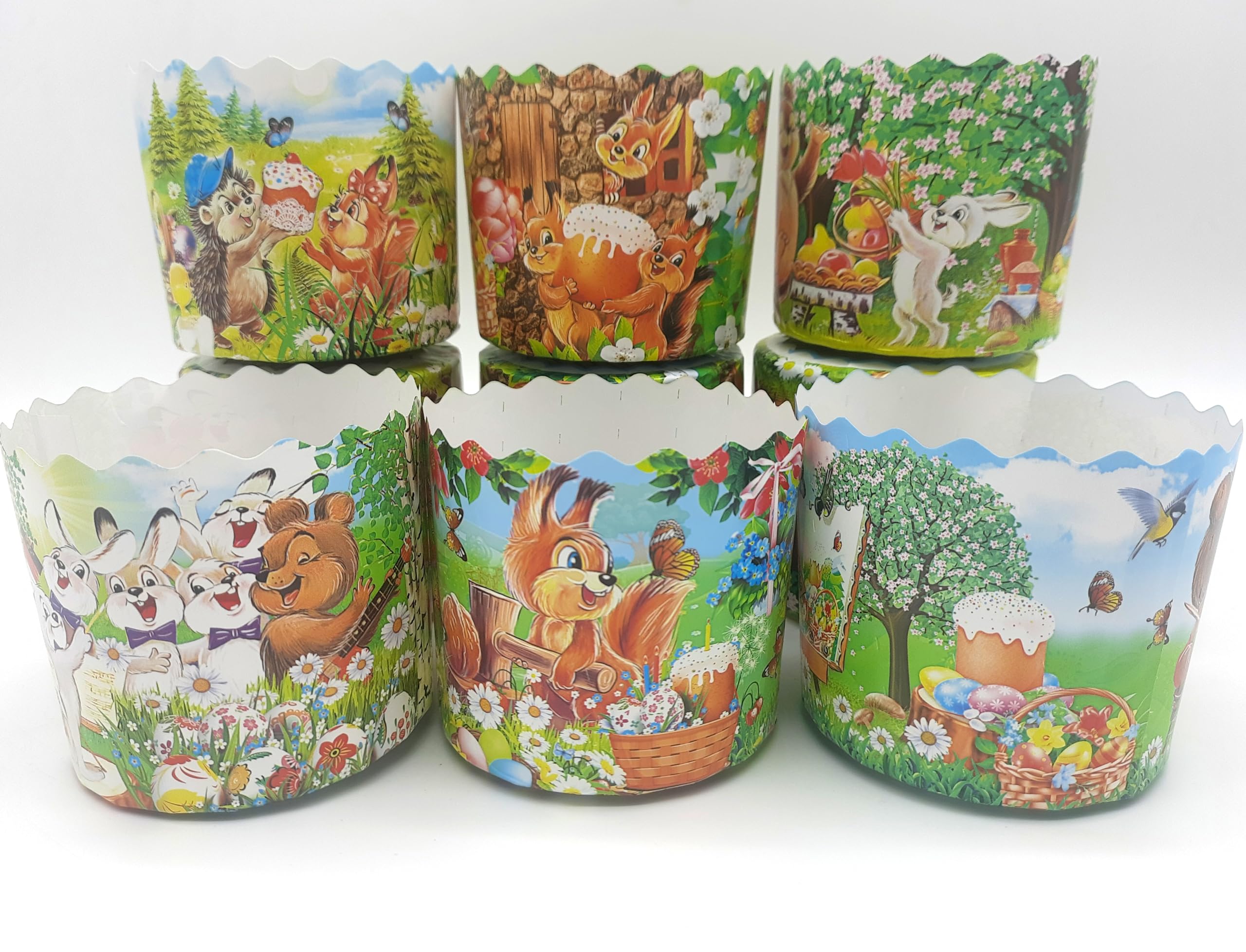 8oz Panettone Paper Mold Funny - 12pcs, H 3.54″x3.54″ W (9cm x9cm) Kulich Mold - Round Panettone Paper Baking Molds - Pans Paper Panettone - Easter Bread Baking Forms