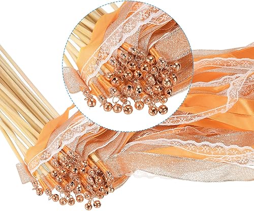 Miniatura 10 de PATIKIL Varitas de hadas, paquete de 25 varitas de encaje de seda para enviar serpentinas para boda, fiesta, cumpleaños, vacaciones, celebración,