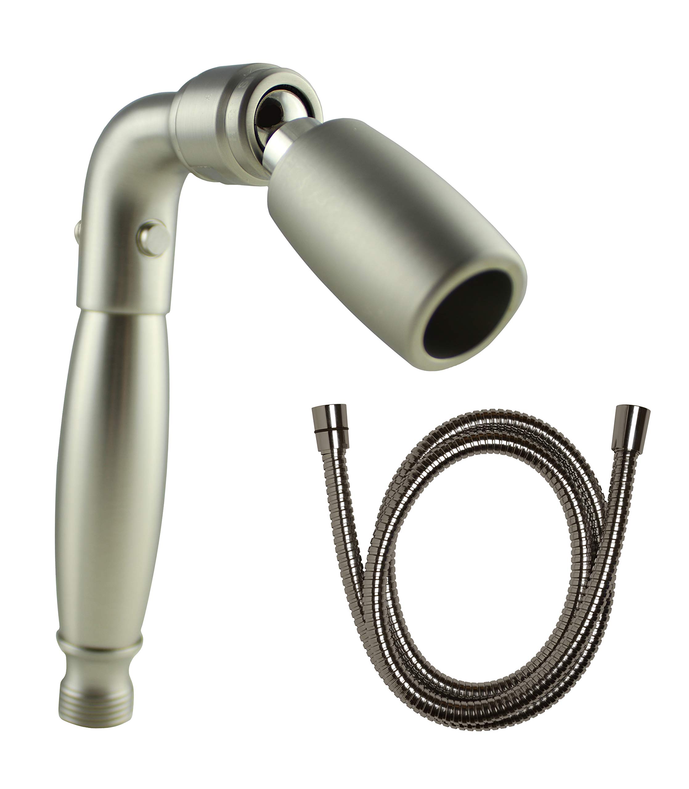 High Sierra ShowerheadsSolid Metal Handheld Shower Head with 72" All Metal Hose and Trickle Valve 1.8 GPM HHFCS-200-N-1.8
