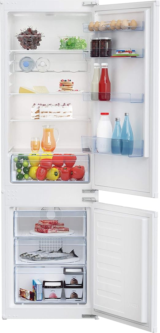 Beko BCFD373 Integrated 70/30 Frost Free Fridge Freezer with Sliding Door Fixing Kit White F Beko BCFD373 Integrated 70/30 Frost Free Fridge Freezer with Sliding Door Fixing Kit White F