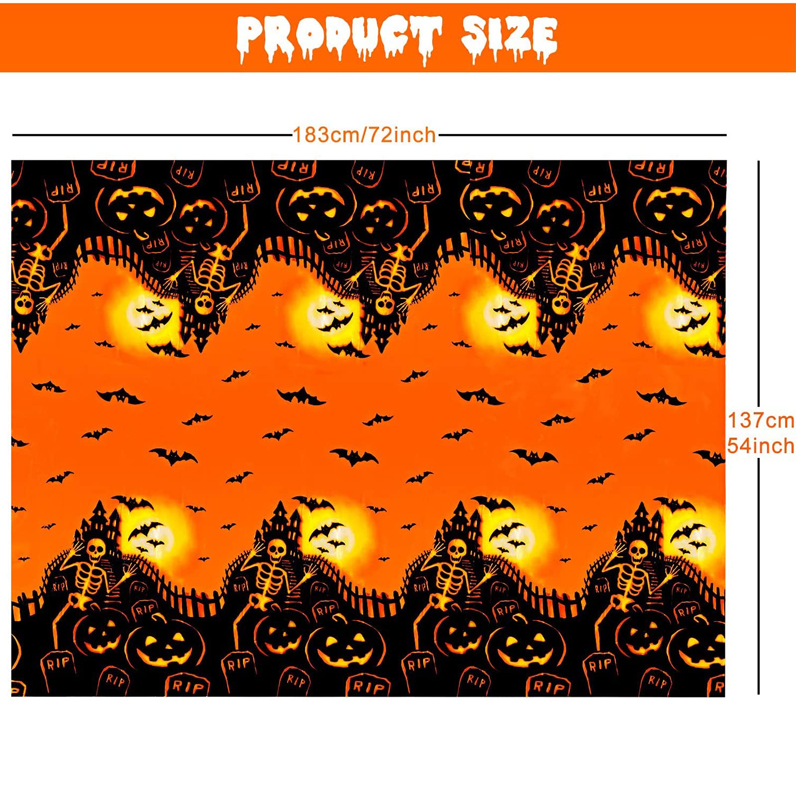 Halloween Tischläufer - Geist Jack O Lantern Pastell Hüte in 2 Größen