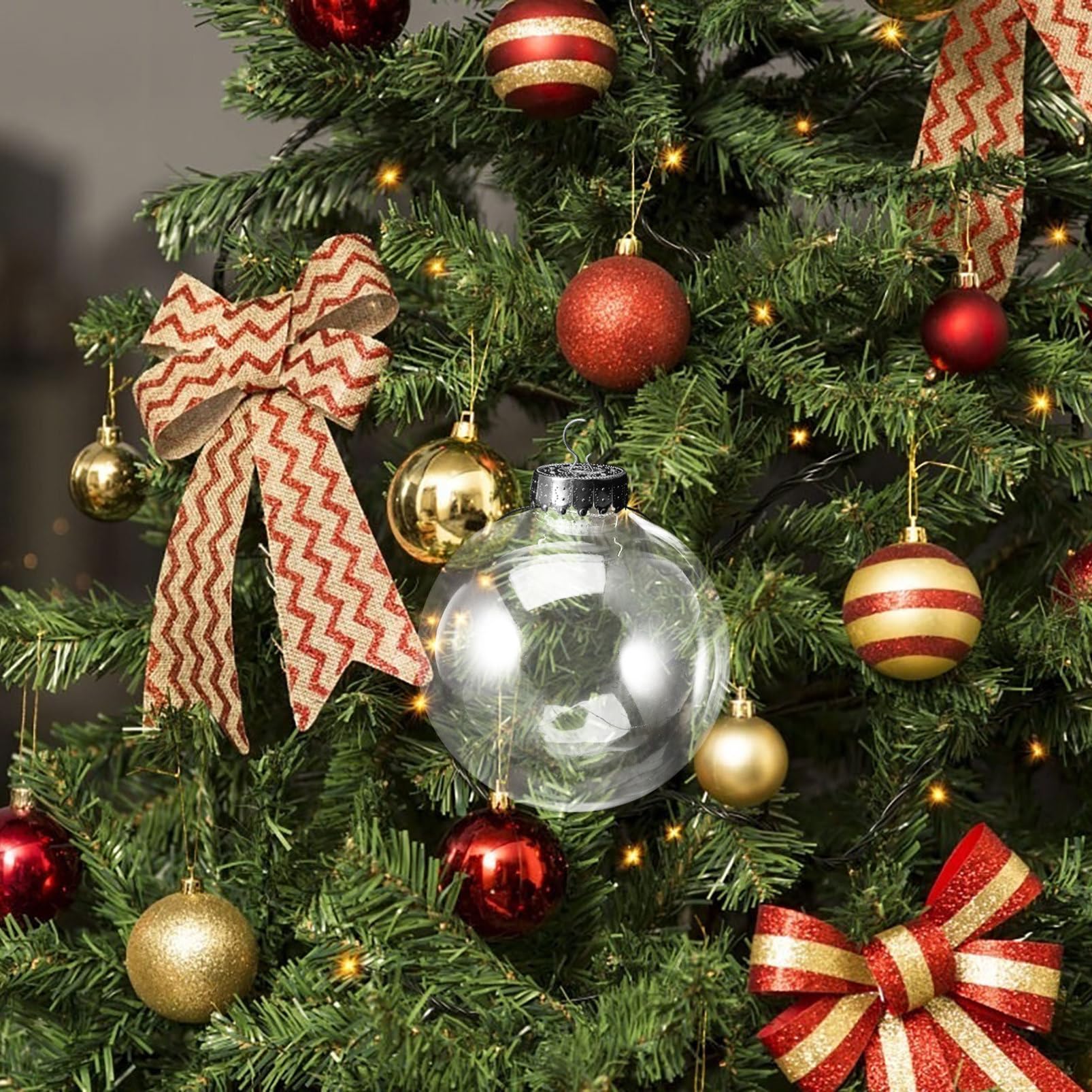 Cabilock 10stücke Weihnachtsbaumkugeln Transparente Weihnachtsbaum-hängedekoration Befüllbare Xmas Kugeln Festliche Ornamente Für Kreative Weihnachtsgestaltung