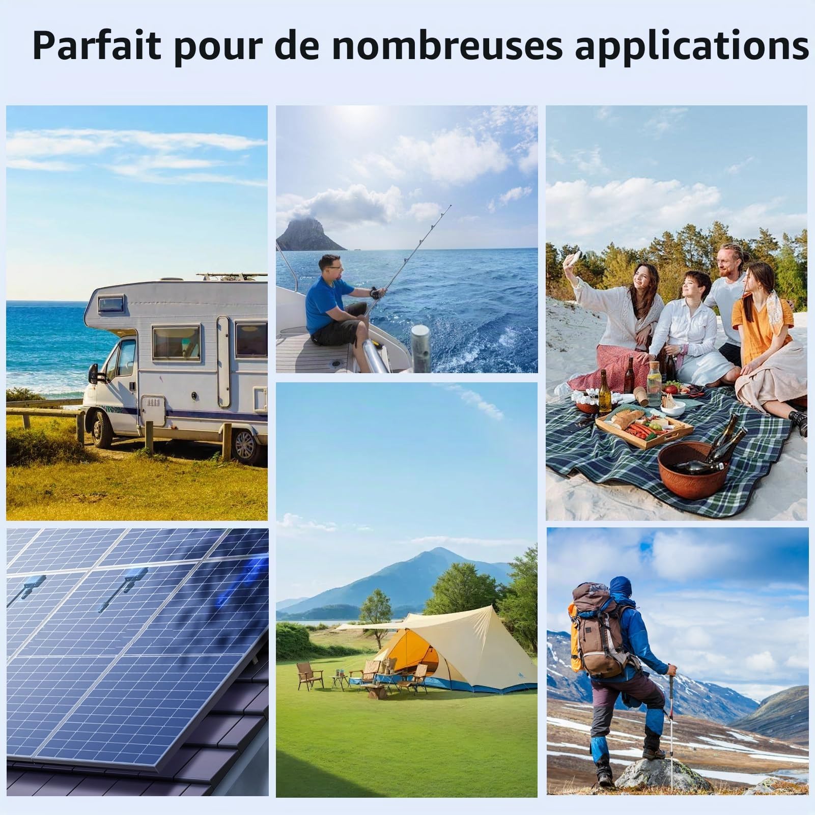 DATOUBOSS Batterie LiFePO4 12 V 100 Ah 1280 Wh au lithium avec BMS amélioré 100 A, max. 15 000 cycles de profondeur, supporte la commutation série/parallèle pour camping-car, panneau solaire, marine