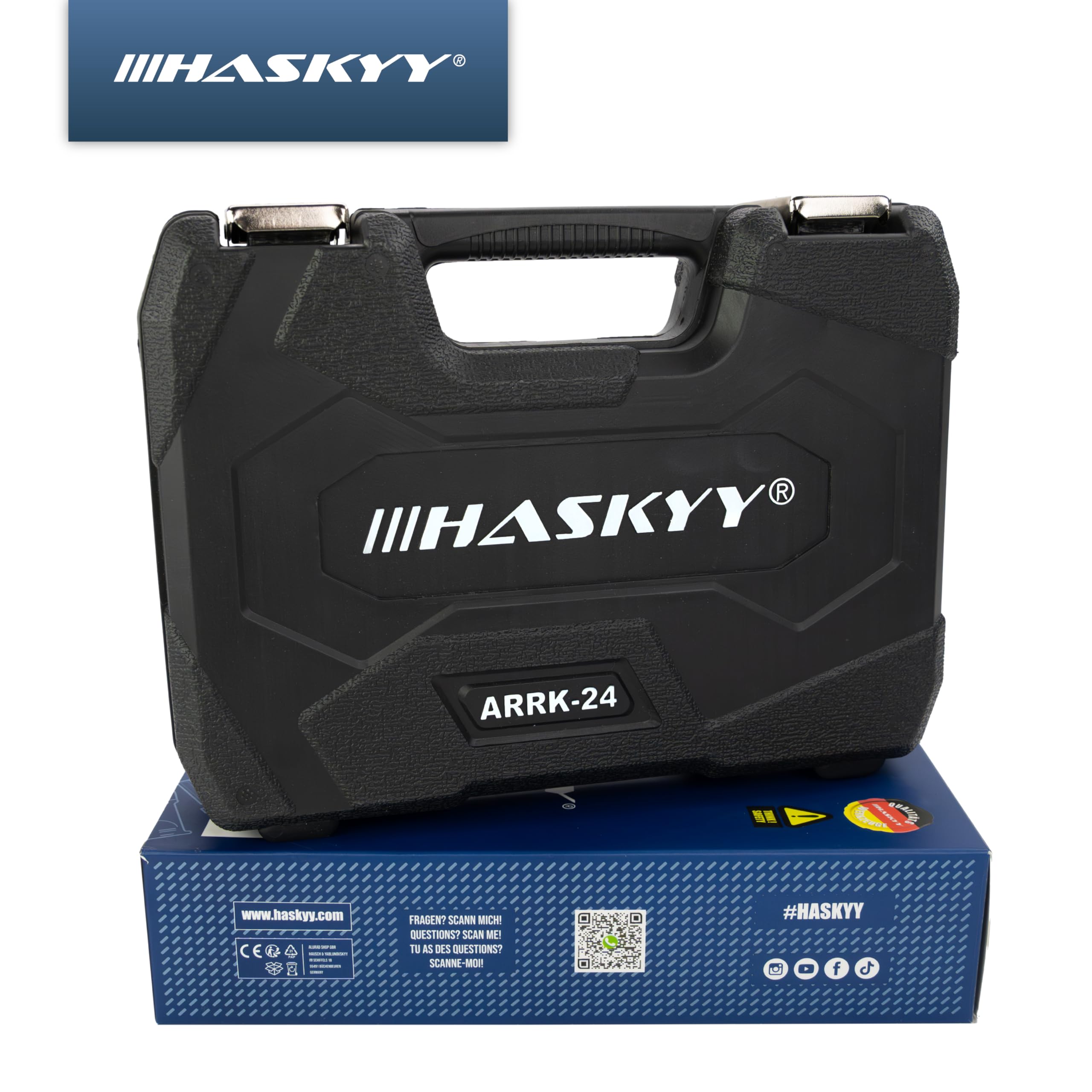 HASKYY Kit Riparazione Pneumatici 53 Pezzi Tubeless – Set Completo per Auto Moto ATV SUV