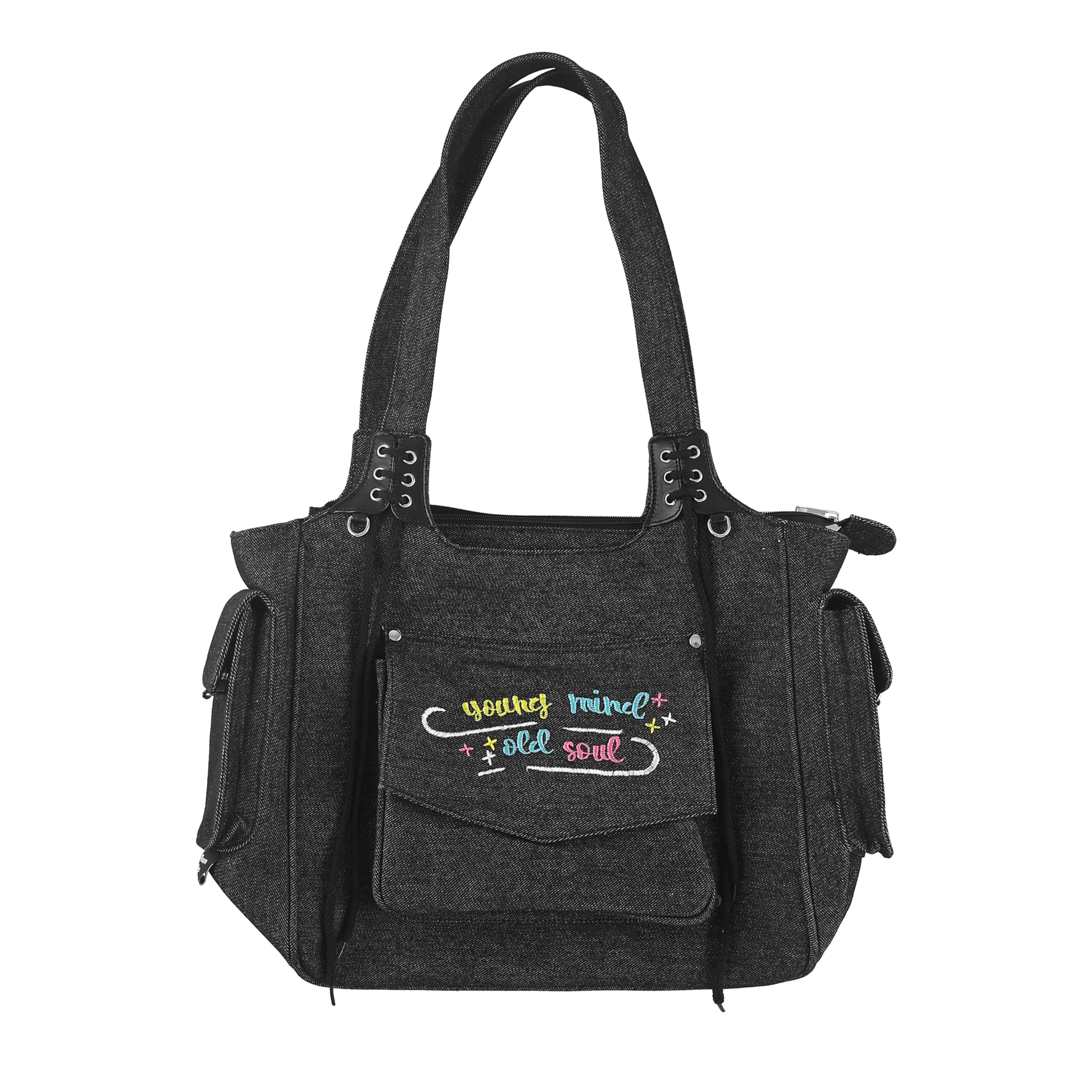 Denim handbag for office, office bag for girls & women, college bag for girls & women-image-49