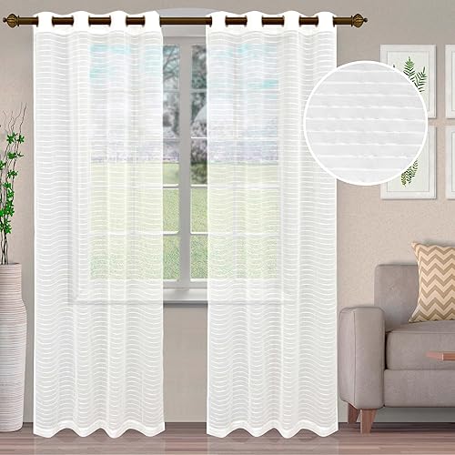 Miniatura 5 de Superior Jackson - Cortinas con ojales (2 unidades), diseño de rayas