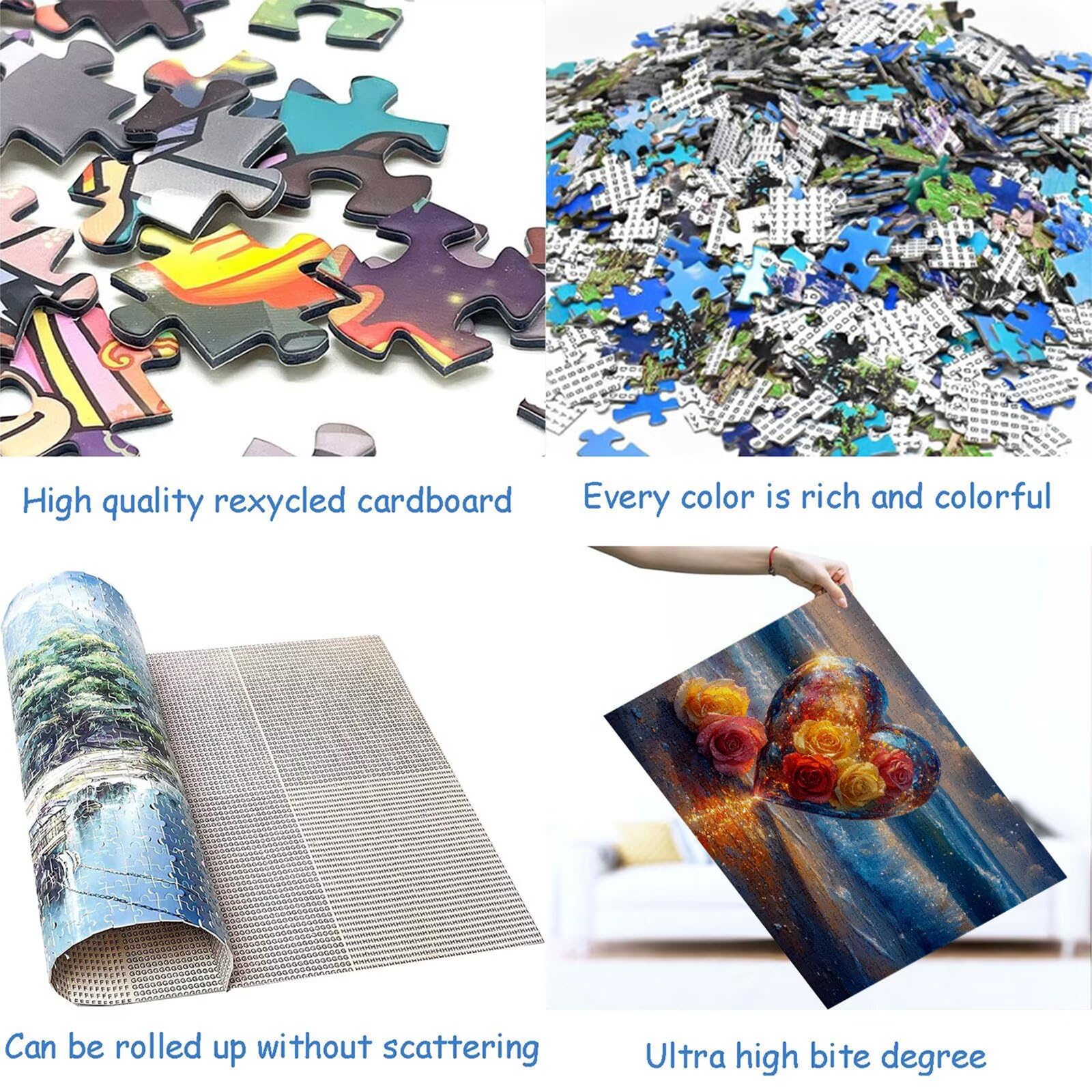 Puzzle 3000 elementów miłość puzzle dla dorosłych różowe 122 x 81 cm Unikalne rzemiosło klasyczne 3D drewniana układanka do rodzinnych gier aktywnych, układanka do samodzielnego wykonania nawet do
