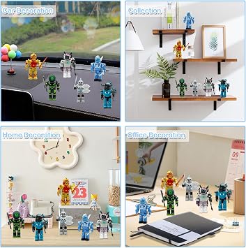 Robl 6 Pcs Action Figures, Figures Cake Toppers Toys Figure Cute Model Toy Set Cake Decorations Party Decorations Birthday Kid for Boys Girls Children
