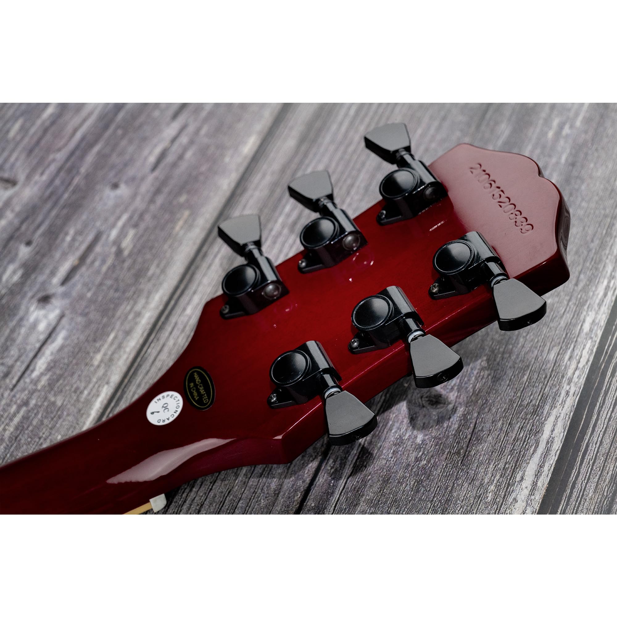 Musclily Economy 3L3R Roto Style Sealed Chitarra Meccaniche Set per Epiphone Les Paul SG ES, Keystone Button Nero