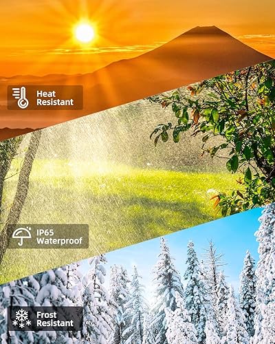 Miniatura 7 de Luces solares de pared al aire libre, 260Lm 6500K luces estroboscópicas, luz de inundación impermeable IP65, 3 cabezales ajustables 270 iluminación