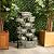 Alpine Corporation WIN930 Outdoor Floor Multi-Tiered Cascading Rock Garden Water Fountain with LED Lights, 39", Green