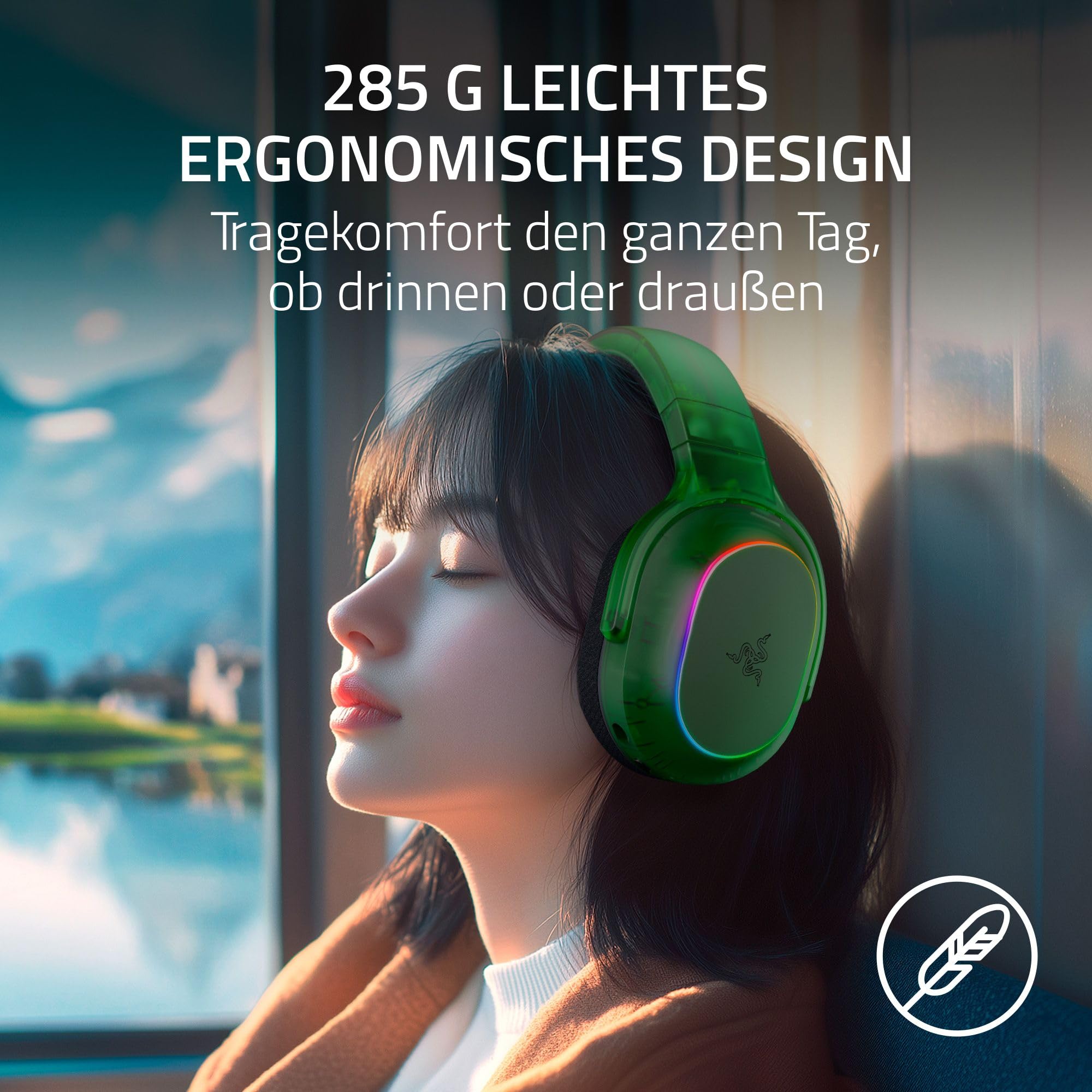 Razer Barracuda X Phantom Green Edition - Kabelloses Multi-Plattform Gaming Headset (285g, Triforce 40mm Driver, Dual Wireless HyperSpeed and Bluetooth) Phantom Green