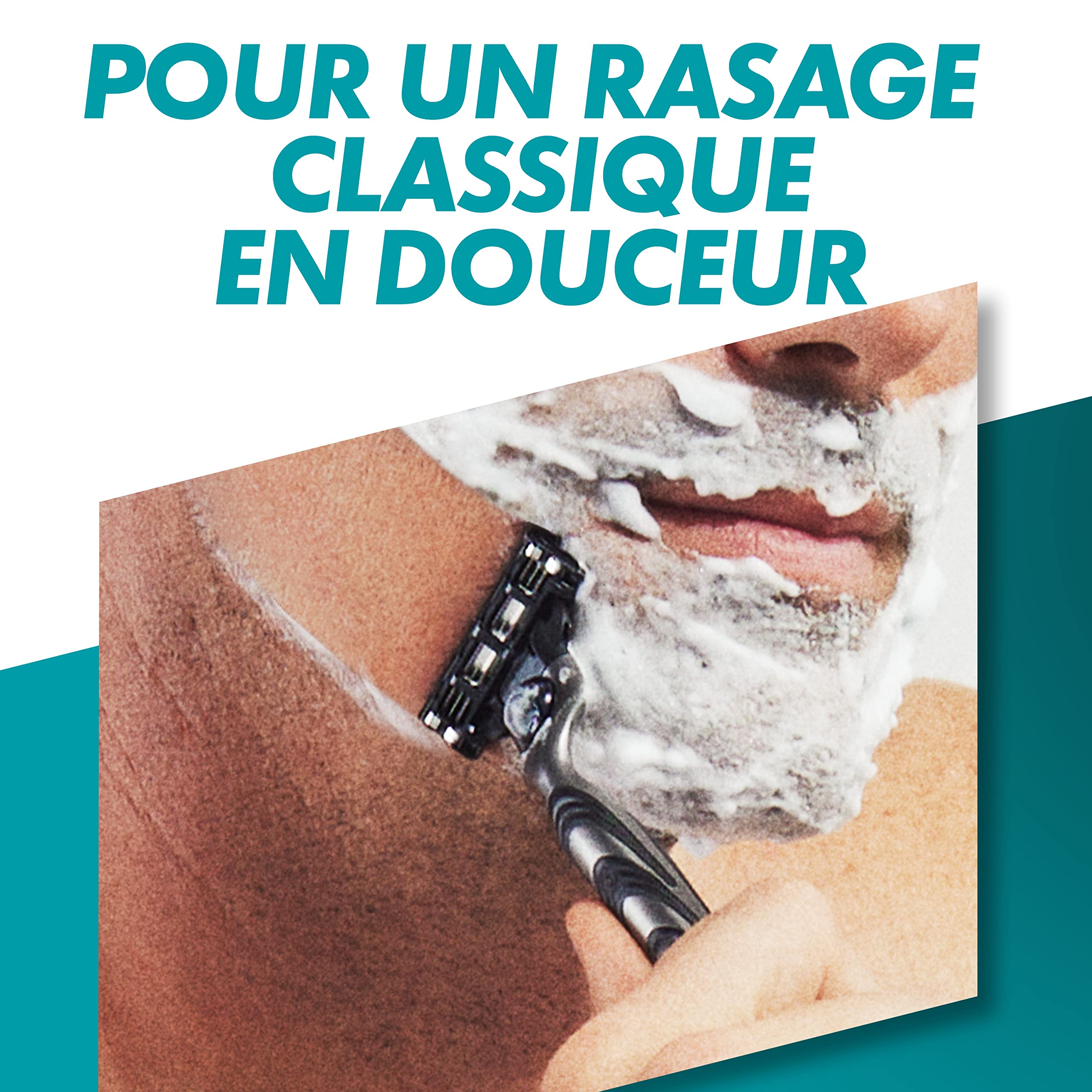 Gillette Mach3 Recharges De Lames De Rasoir Pour Homme, À 3 Lames, Pack 18 Recharges, Lames Plus Résistantes Que L’Acier, Rasage Confortable