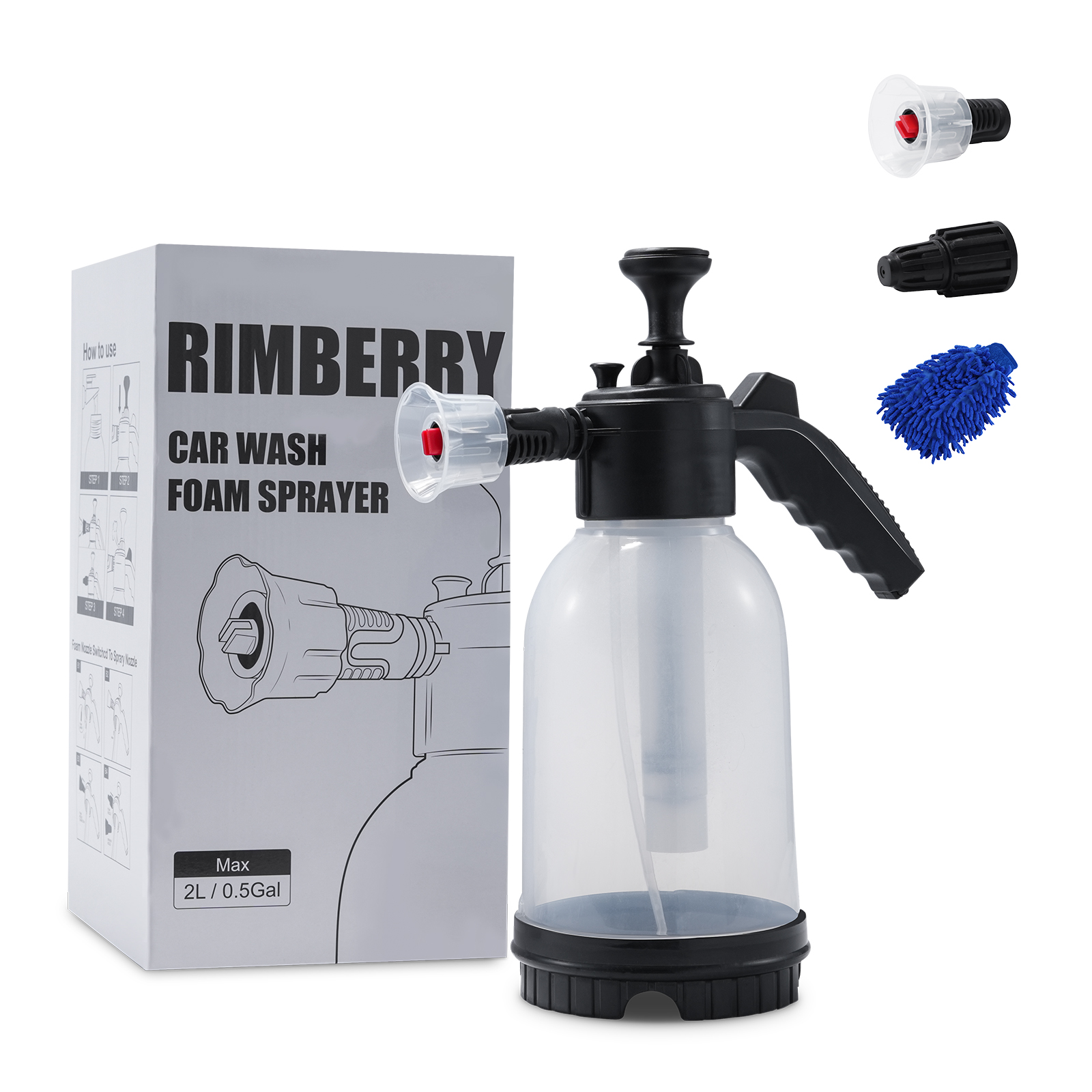 ASSURAN 旧Foamy Wash Amazon.com : RIMBERRY 0.5 Gal Hand Pump Foam Sprayer, 68 oz