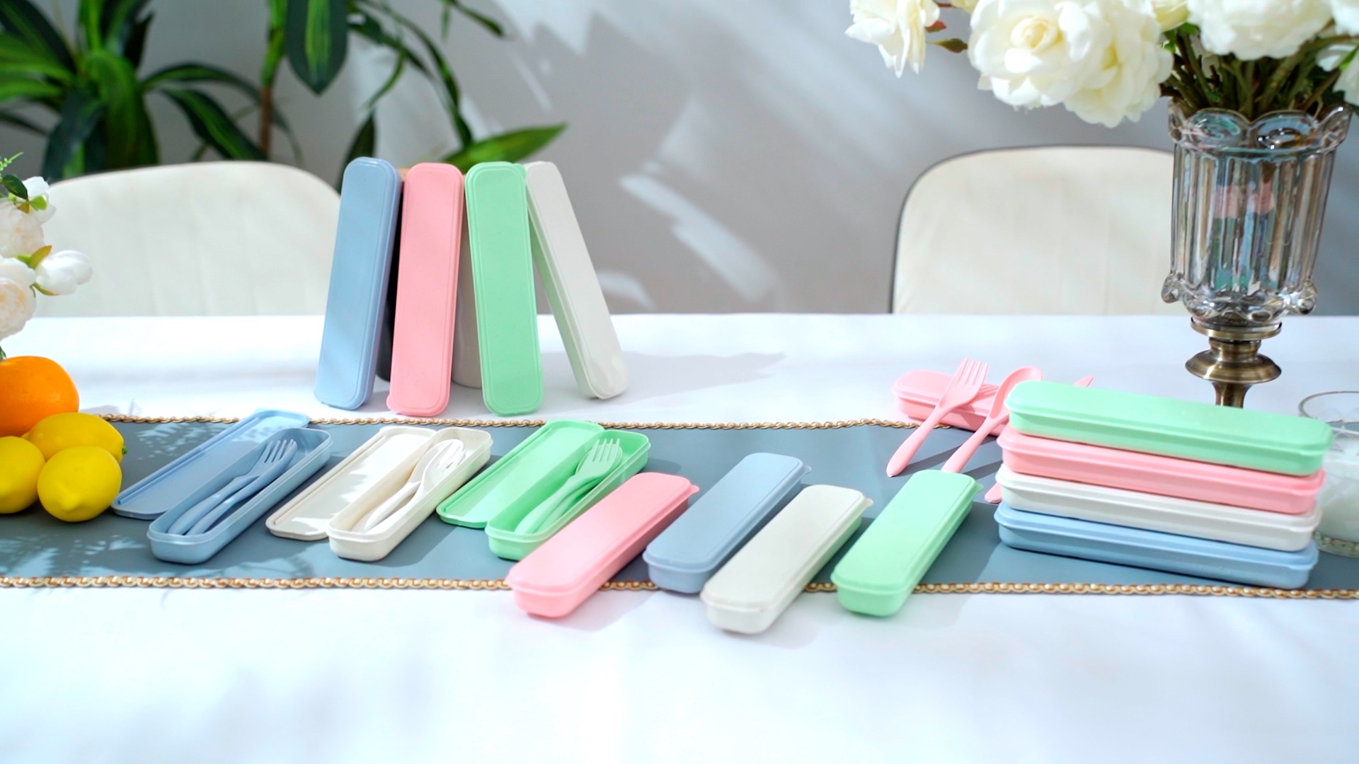 Amazon.com: Jinei 50 Sets Reusable Travel Utensils Set with Case