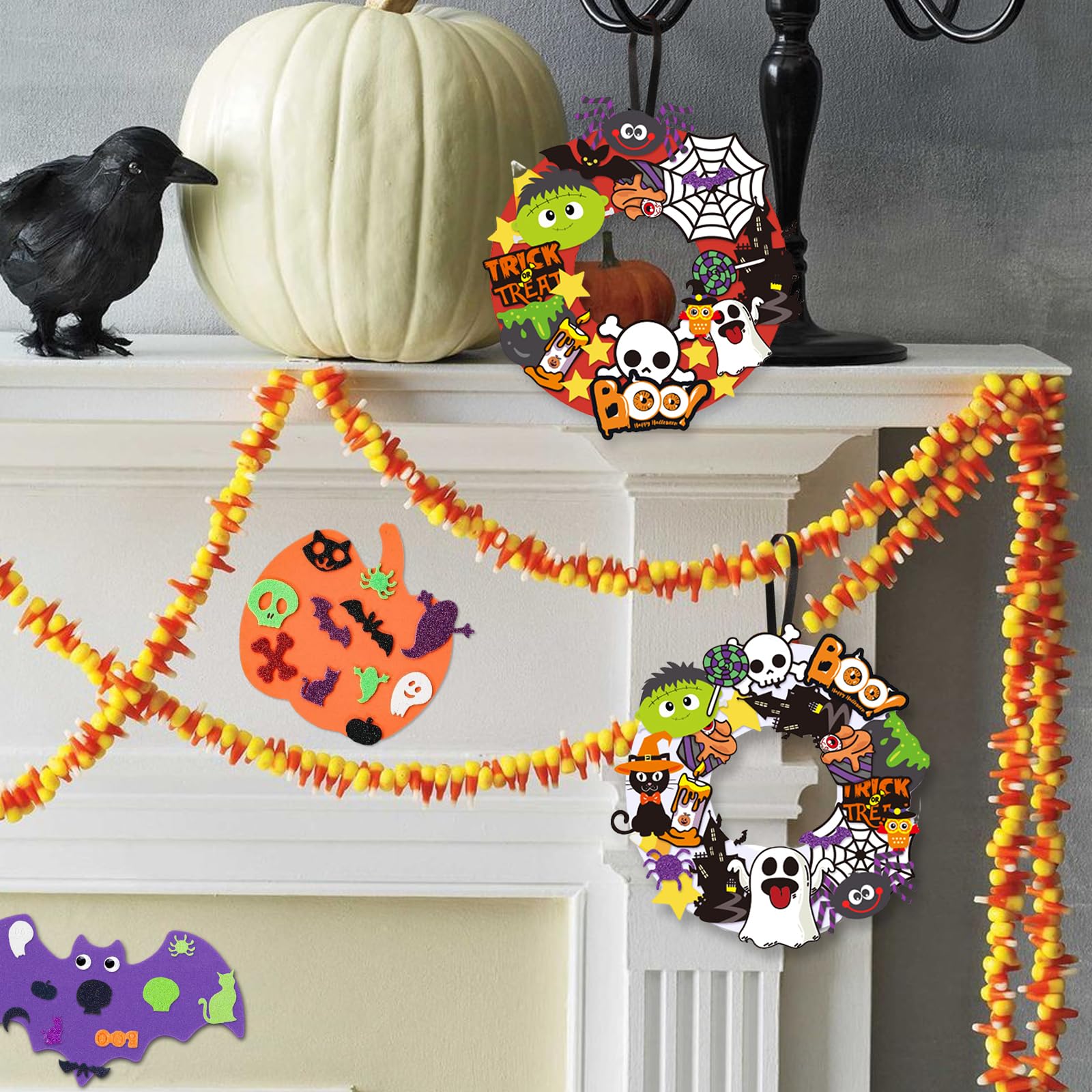 SOETDERT Halloween Malset - DIY Nachtlicht Zum Bemalen Für Kinder | Kürbis, Geist & Totenkopf