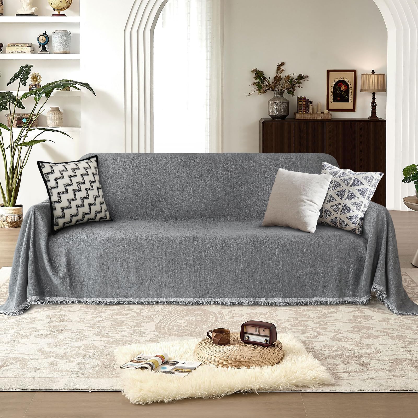 Couch Cover for Dogs Washable,Couch Covers for Cushion Couch, Non Slip Sofa Slipcover, Large Couch Cover Blanket for Living Room, Furniture Protector