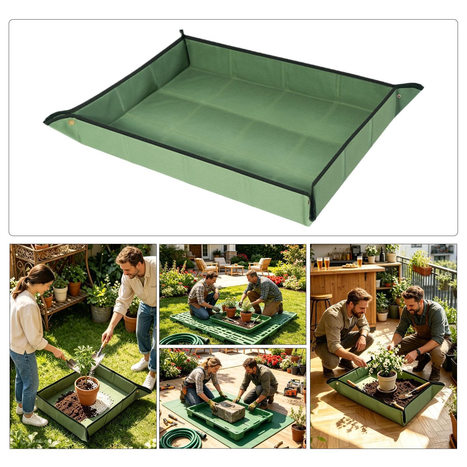 Tappetino Per Rinvaso Impermeabile Pieghevole Extra Large | Tappeto da giardinaggio per trapianto di piante Adatto A Giardino Cortile Patio Balcone Prato Casa Dormitorio Appartamento