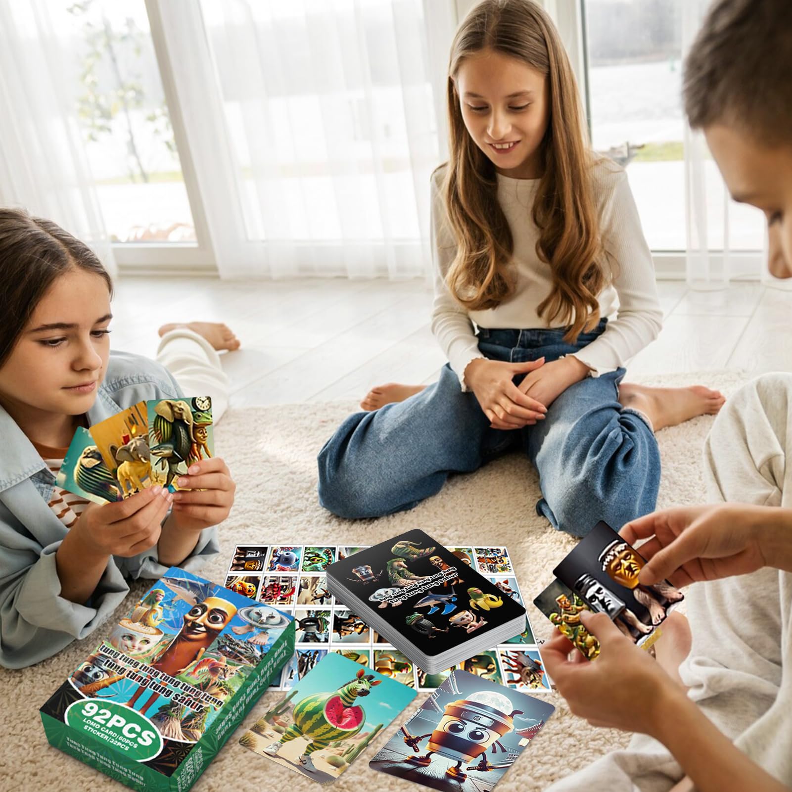 Skifidol Italian Brainrot Lot De 6 Sachets Avec 7 Cartes Chacune, 1 Carte Spu00e9ciale Dans Chaque Paquet, Les Originaux, Su00e9rie Univers Psychu00e9du00e9lique Avec Tube Muu Offert (6 Sachets