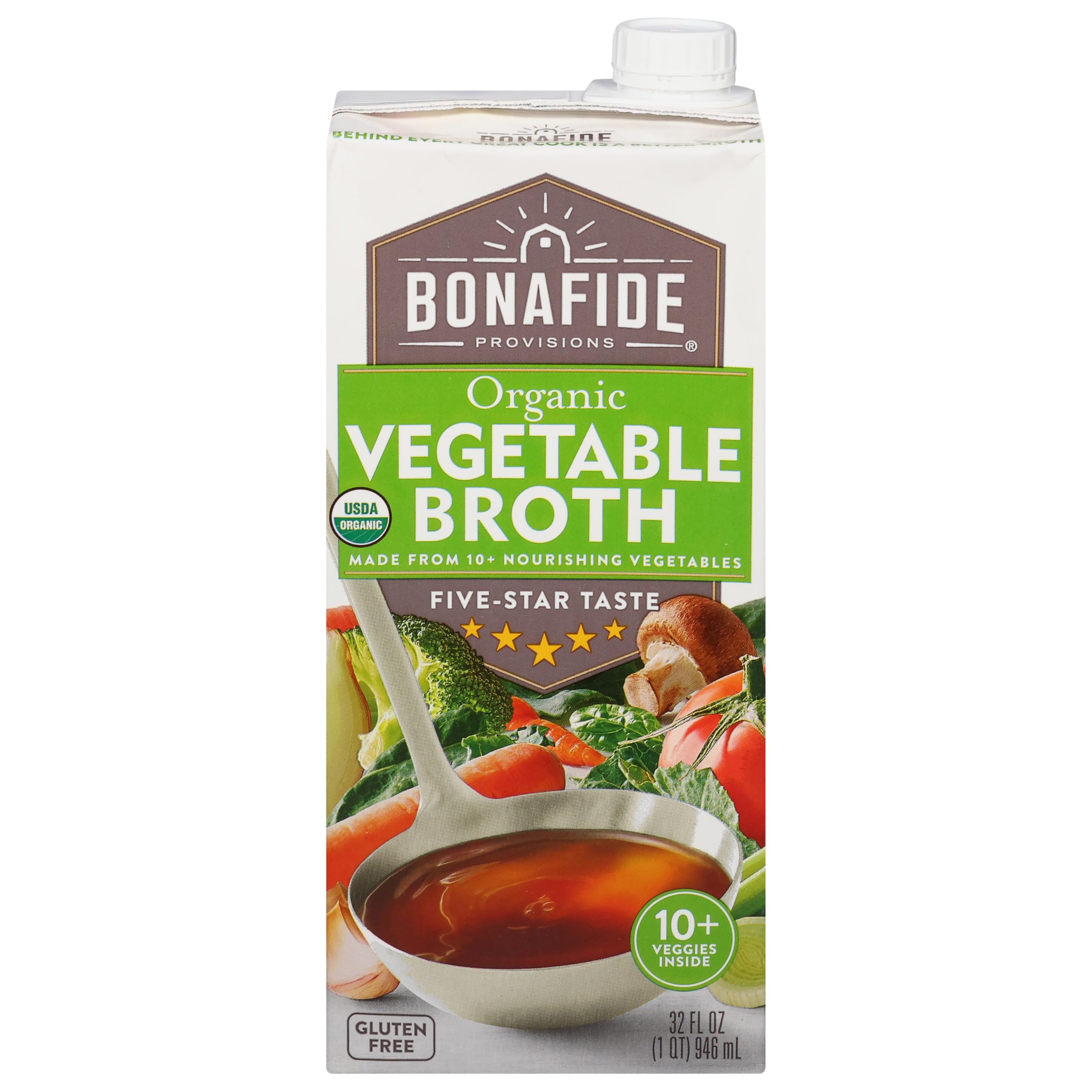 BONAFIDE PROVISIONS Organic Vegetable Broth, 32 FZ