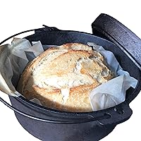 Vista 3 de Pan de masa madre fresca - Pan de campo al horno holandés estilo panadería de San Francisco - Hecho a mano - 3 ingredientes - redondo artesanal